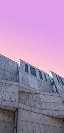 [2436x1125]建筑 天空 渐变 现代 苹果手机壁纸图片