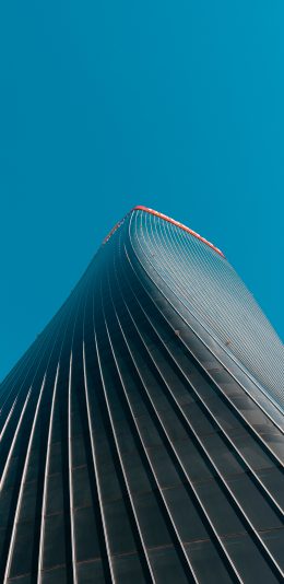 [2436x1125]建筑 天空 蔚蓝 大厦 苹果手机壁纸图片