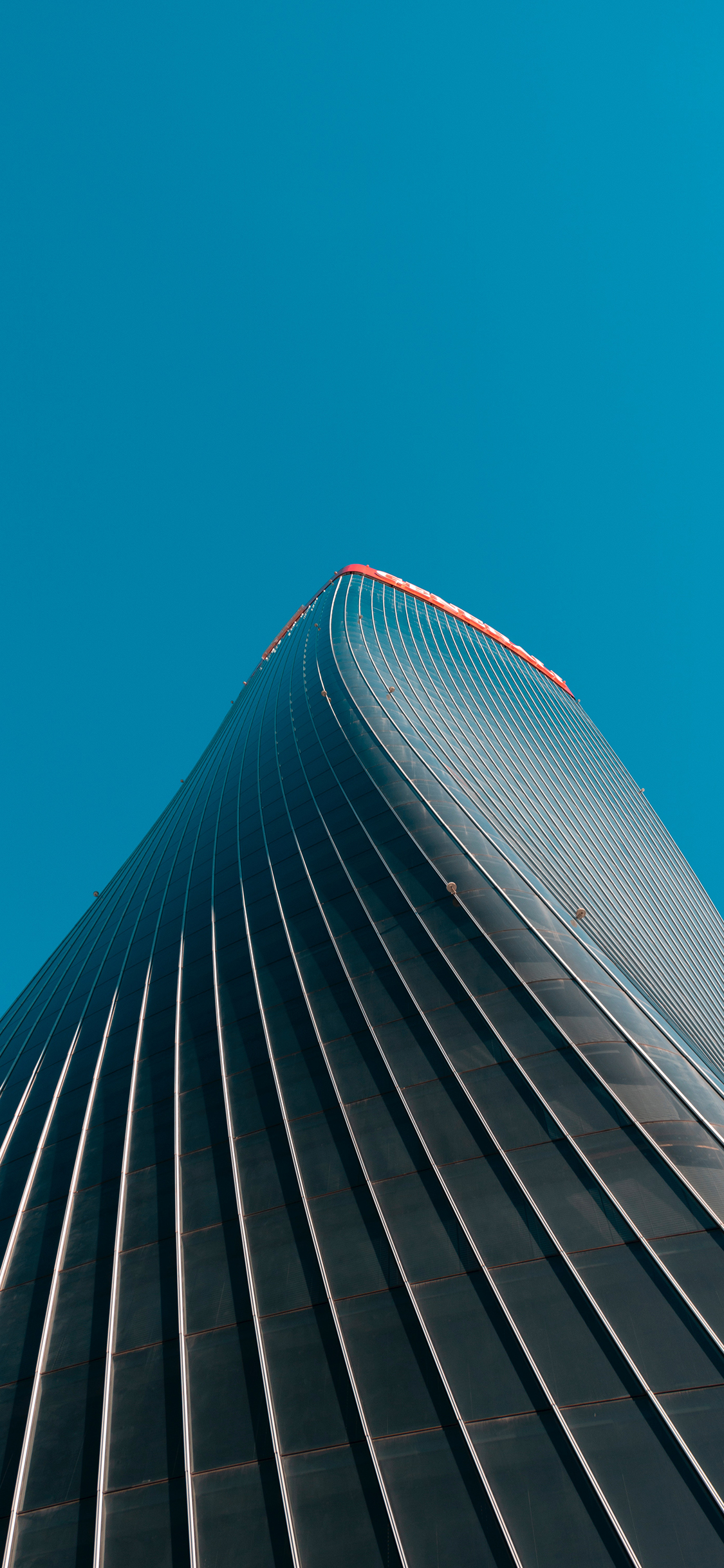 [2436×1125]建筑 天空 蔚蓝 大厦 苹果手机壁纸图片