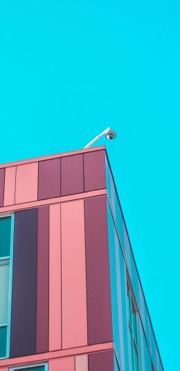 [2436x1125]建筑 天空 蔚蓝 色彩 苹果手机壁纸图片