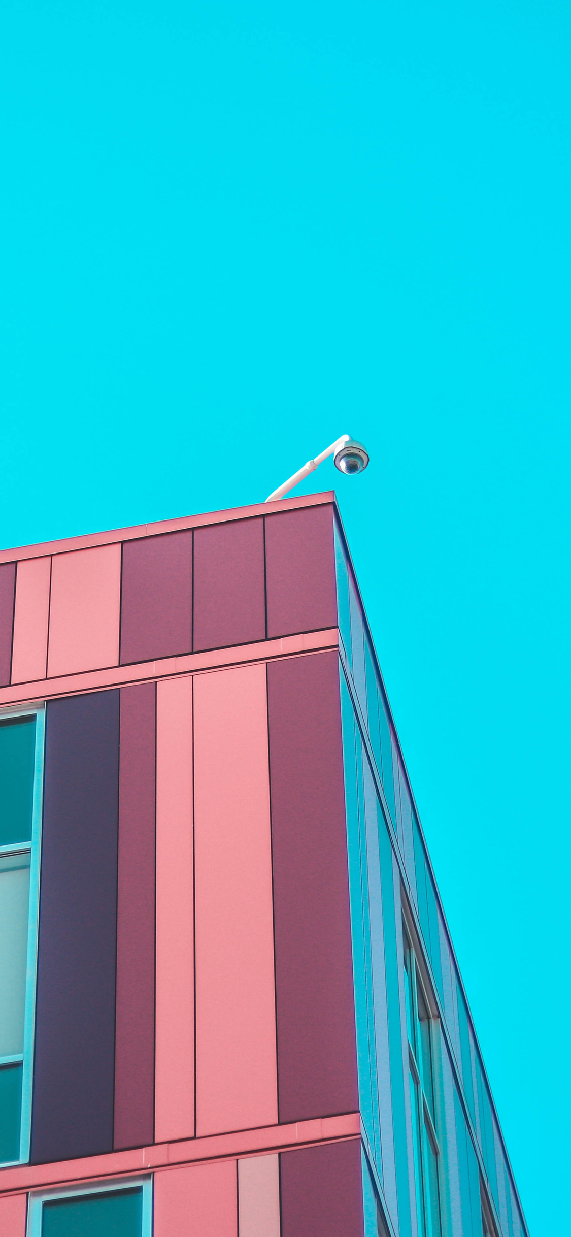 [2436×1125]建筑 天空 蔚蓝 色彩 苹果手机壁纸图片
