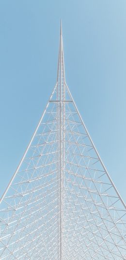 [2436x1125]建筑 天空 蔚蓝 钢筋结构 苹果手机壁纸图片