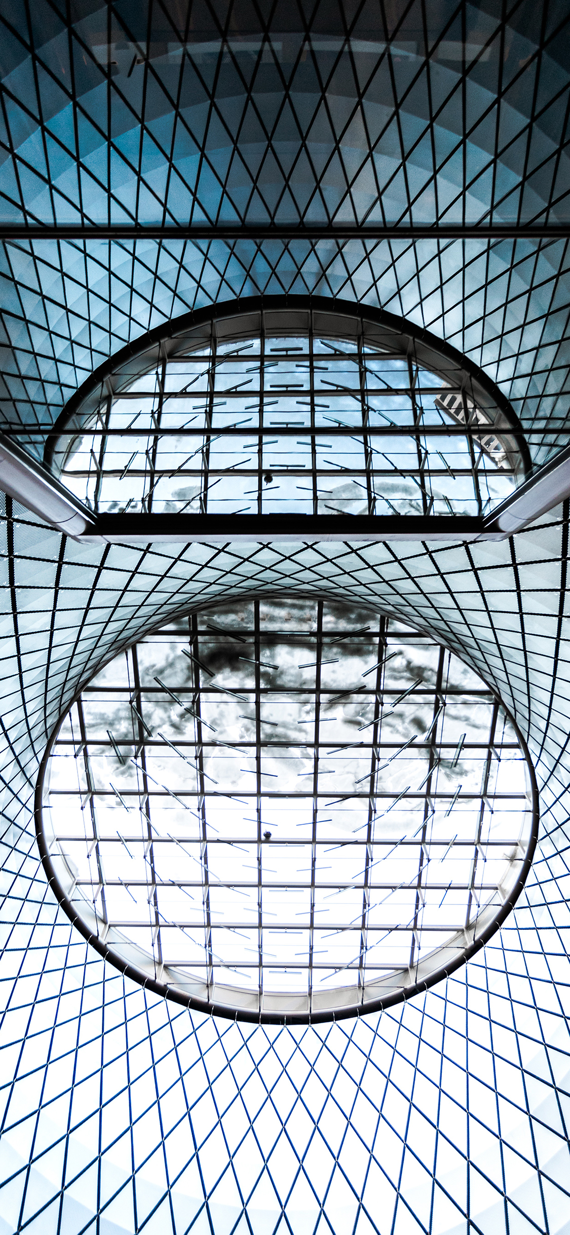 [2436×1125]建筑 天窗 圆形 线条 苹果手机壁纸图片
