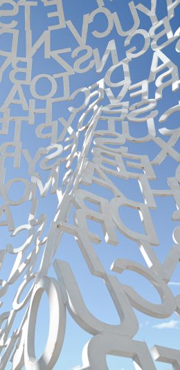 [2436x1125]建筑 字母 连接 创意 苹果手机壁纸图片