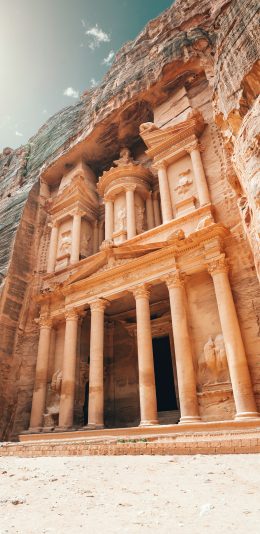 [2436x1125]建筑 异域 柱子 石窟 苹果手机壁纸图片