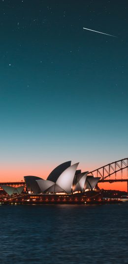 [2436x1125]建筑 悉尼歌剧院 海岸 苹果手机壁纸图片