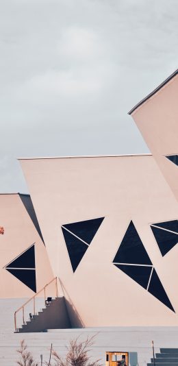 [2436x1125]建筑 房屋 三角 设计 苹果手机壁纸图片