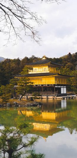[2436x1125]建筑 房屋 建筑 古风 湖岸 苹果手机壁纸图片