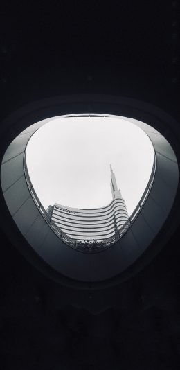 [2436x1125]建筑 搞头 城市 黑白 苹果手机壁纸图片