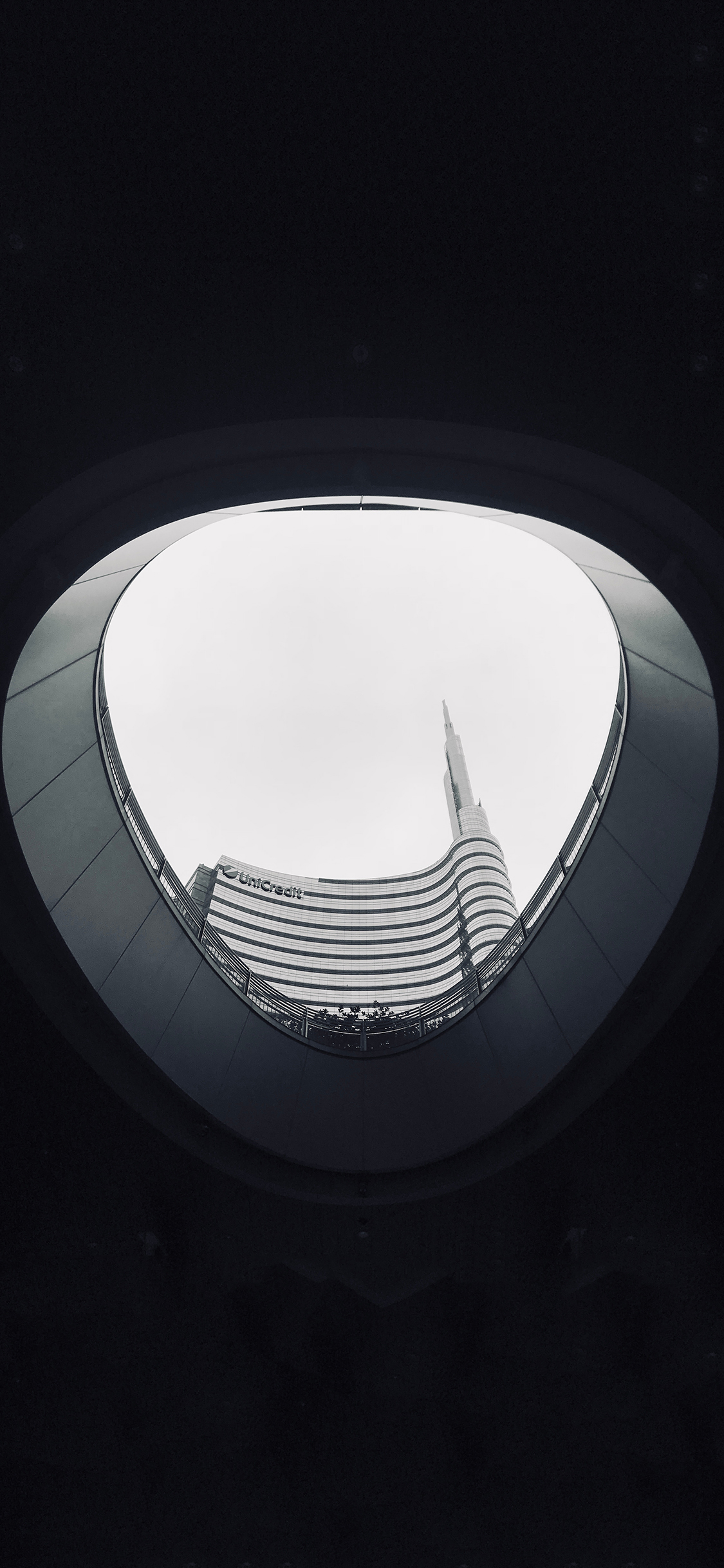 [2436×1125]建筑 搞头 城市 黑白 苹果手机壁纸图片