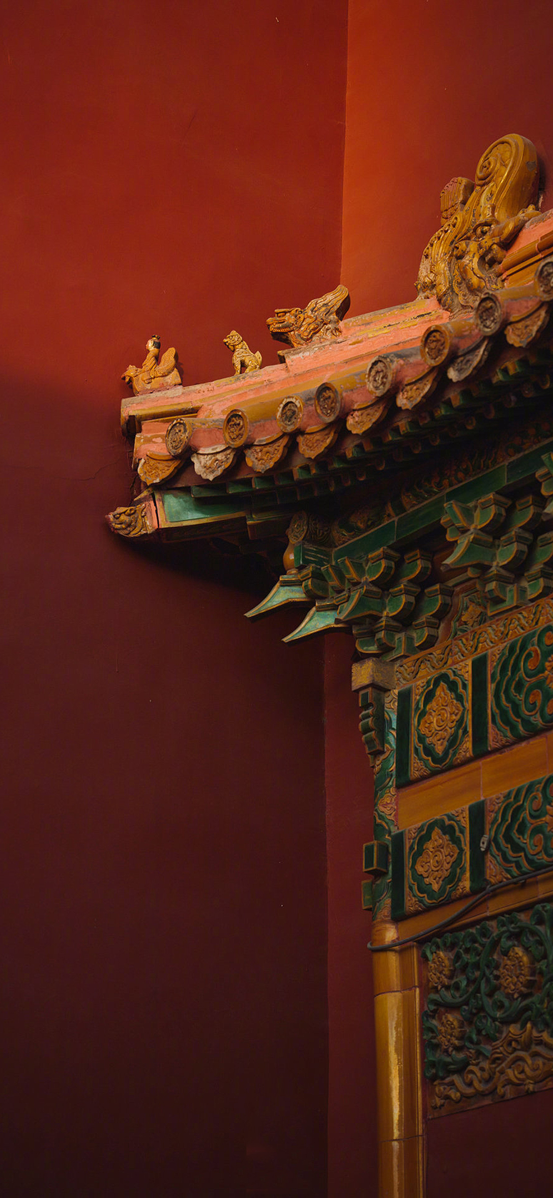 [2436×1125]建筑 故宫 宫墙 屋檐 苹果手机壁纸图片