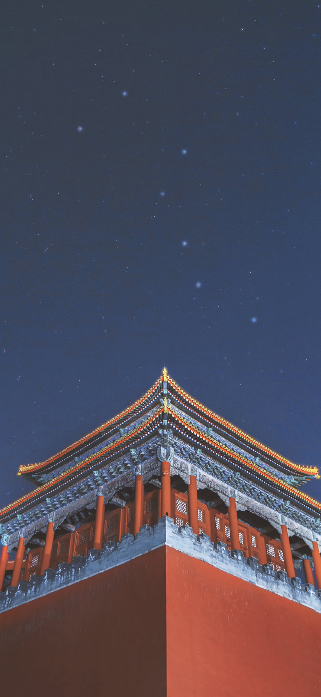 [2436×1125]建筑 故宫 建筑 城墙 苹果手机壁纸图片