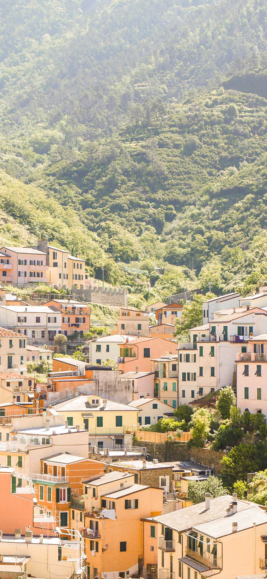[2436×1125]建筑 景色 房屋 住宅 依山 苹果手机壁纸图片