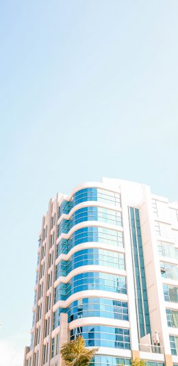[2436x1125]建筑 楼宇 蓝天 天空 苹果手机壁纸图片