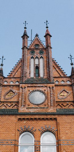 [2436x1125]建筑 欧洲  蓝天 城市 苹果手机壁纸图片