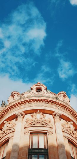 [2436x1125]建筑 欧洲 法国巴黎 天空 苹果手机壁纸图片
