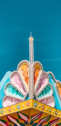 [2436x1125]建筑 游乐园 游乐设施 色彩 苹果手机壁纸图片