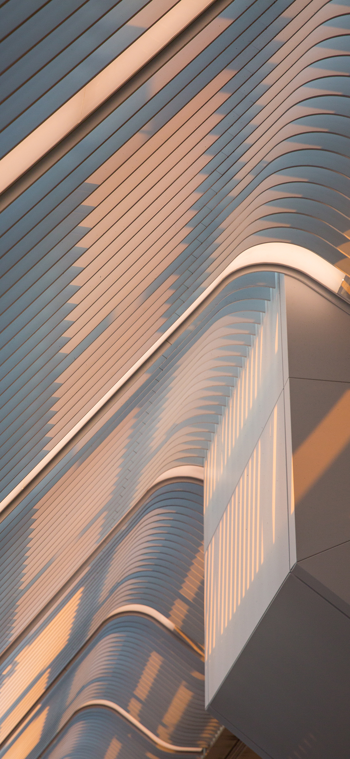 [2436×1125]建筑 现代 流线 光影 苹果手机壁纸图片