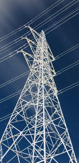 [2436x1125]建筑 电塔 电线 天空 苹果手机壁纸图片