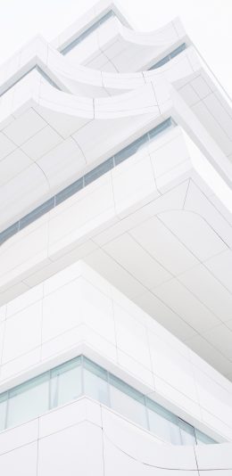 [2436x1125]建筑 白色 现在 简约 楼房 苹果手机壁纸图片