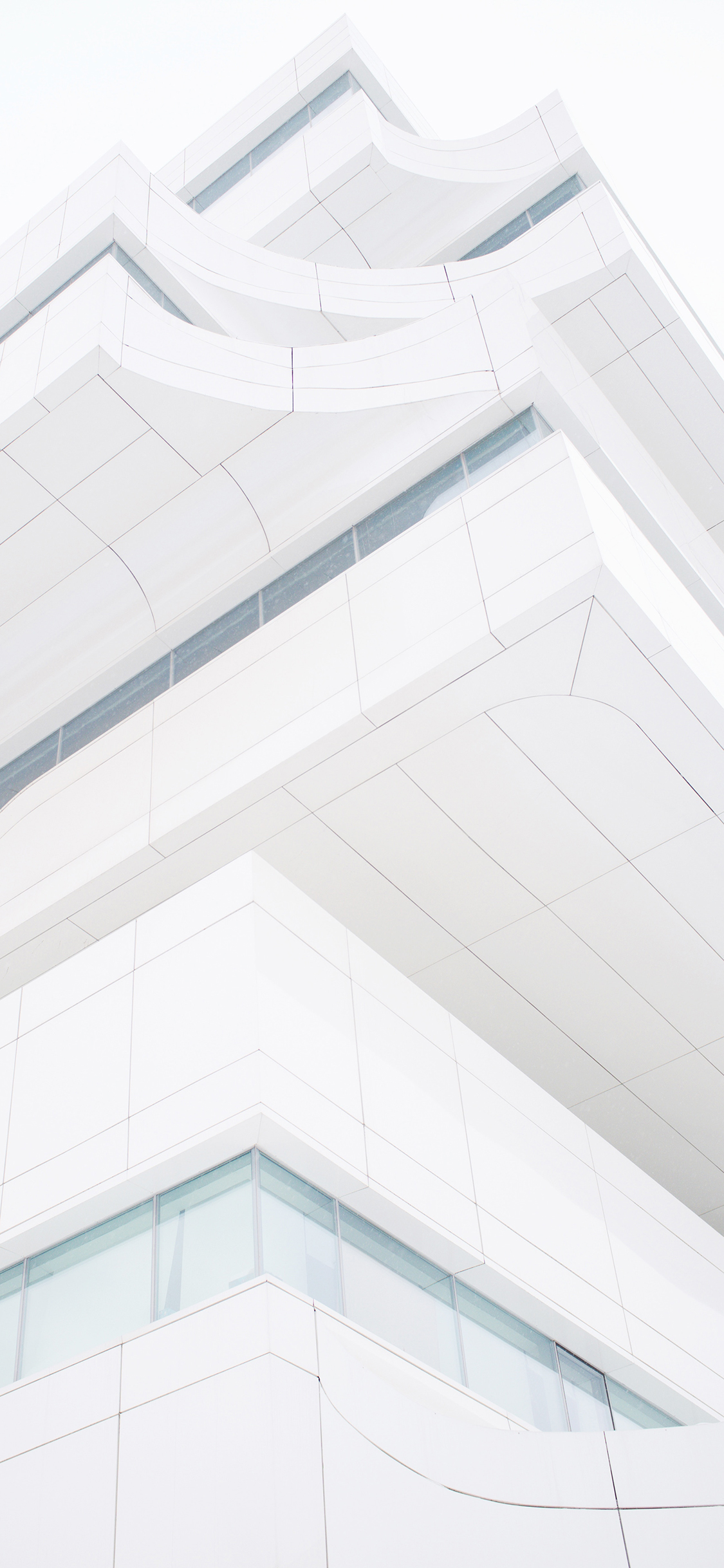 [2436×1125]建筑 白色 现在 简约 楼房 苹果手机壁纸图片