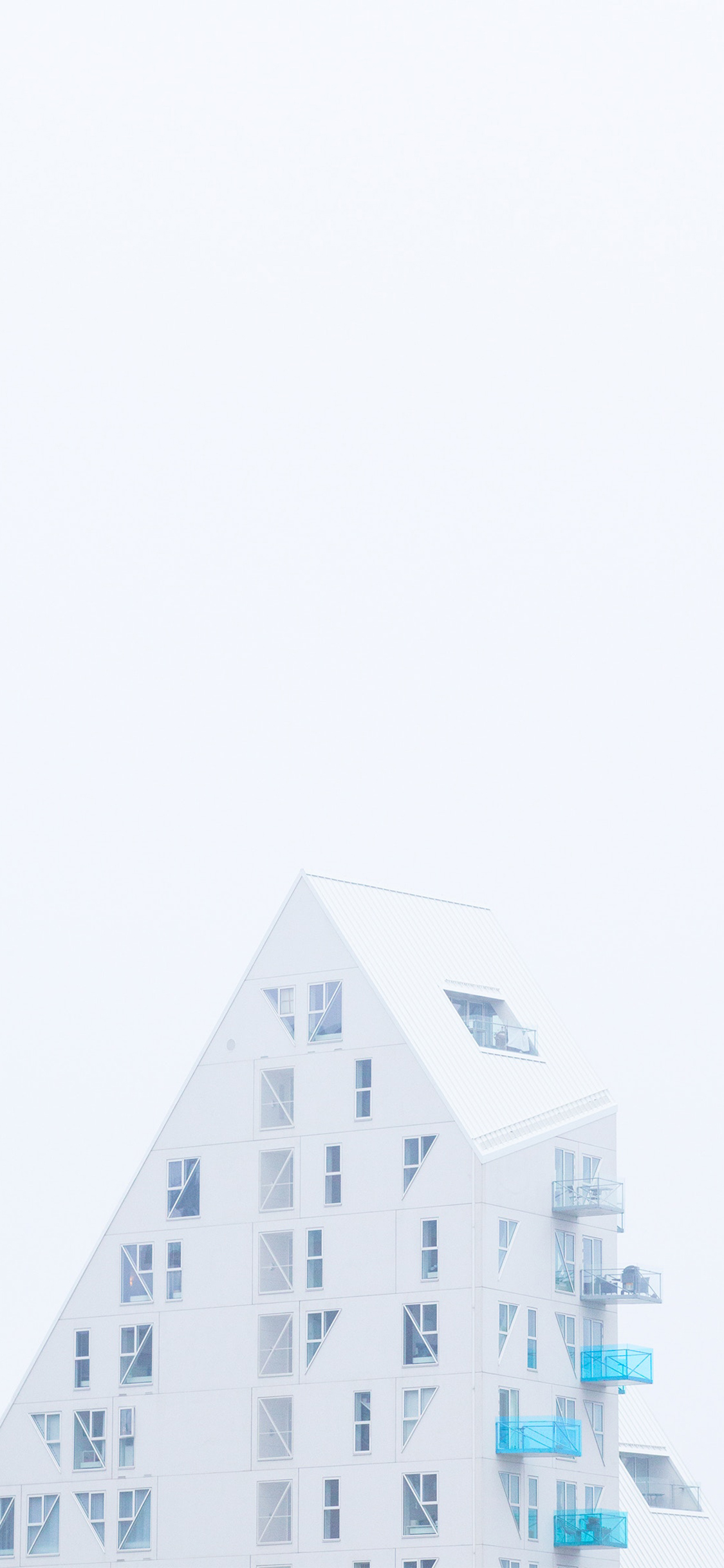 [2436×1125]建筑 简约 白 设计 创意 苹果手机壁纸图片