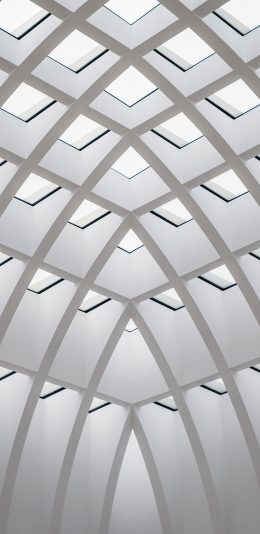 [2436x1125]建筑 简约 白色 设计 现代 几何 苹果手机壁纸图片