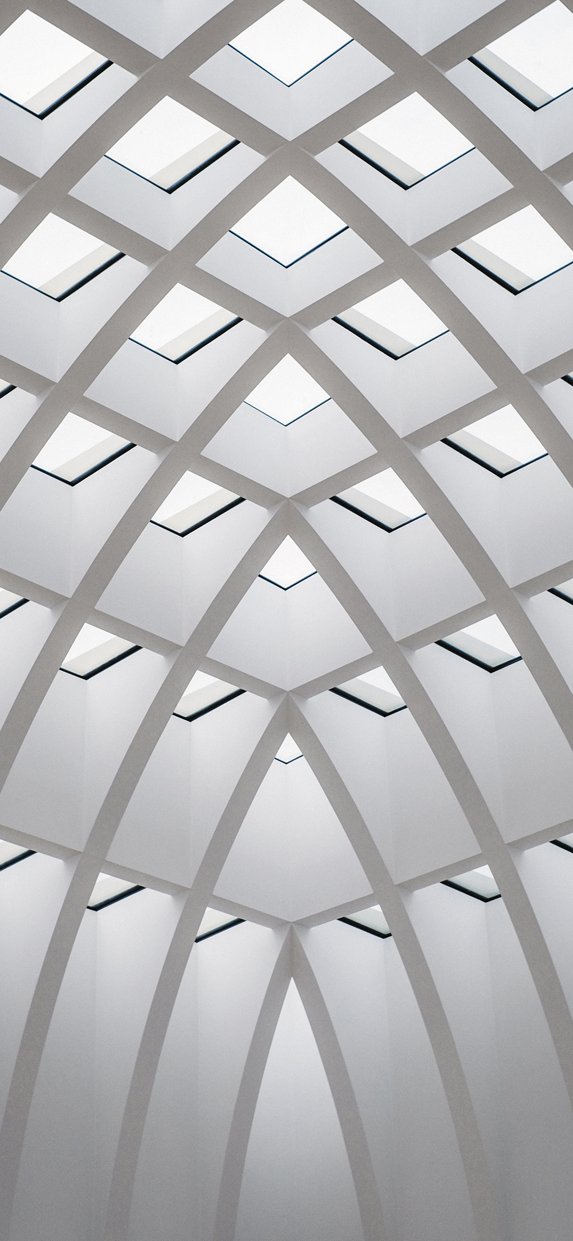 [2436×1125]建筑 简约 白色 设计 现代 几何 苹果手机壁纸图片