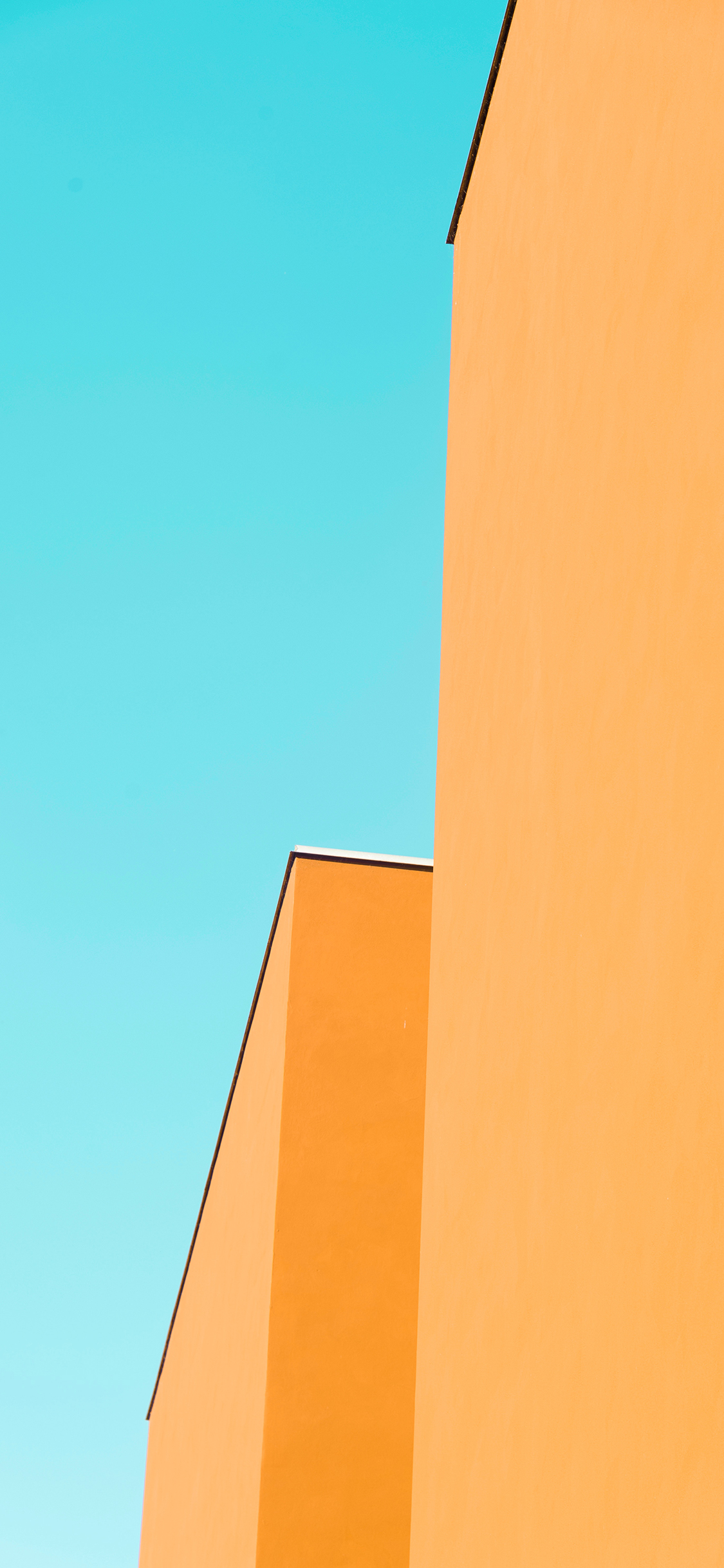 [2436×1125]建筑 简约 线条 色彩 现代 苹果手机壁纸图片