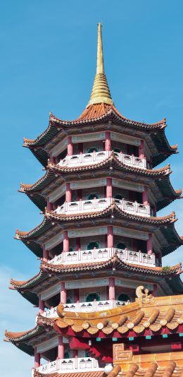 [2436x1125]建筑 蓝天 塔楼 高楼 苹果手机壁纸图片