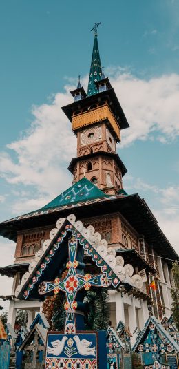 [2436x1125]建筑 蓝天白云 特色 景点 苹果手机壁纸图片