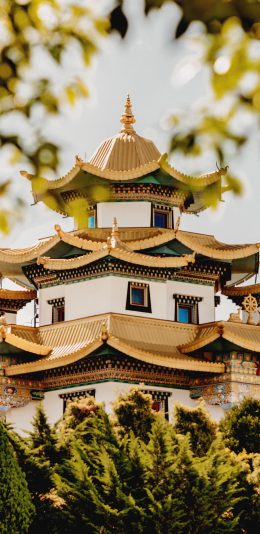 [2436x1125]建筑 设计 宫殿 屋檐 苹果手机壁纸图片