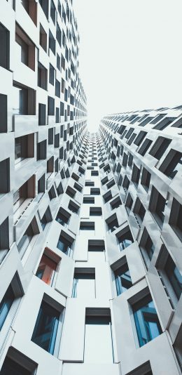 [2436x1125]建筑 设计 高楼大厦 天空 苹果手机壁纸图片