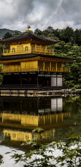 [2436x1125]建筑 辉煌 湖水房屋 倒映 苹果手机壁纸图片