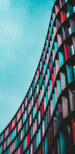 [2436x1125]建筑 造型 窗户 玻璃 天空 苹果手机壁纸图片