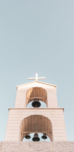 [2436x1125]建筑 钟楼 敲钟 十字架