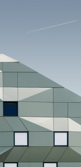 [2436x1125]建筑 高楼 几何 四方 苹果手机壁纸图片