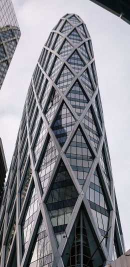 [2436x1125]建筑 高楼 大厦 都市 繁华 玻璃 现代 苹果手机壁纸图片