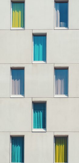 [2436x1125]建筑 高楼 窗户 平铺 苹果手机壁纸图片