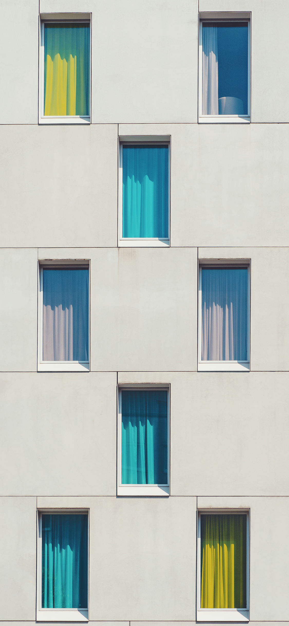 [2436×1125]建筑 高楼 窗户 平铺 苹果手机壁纸图片