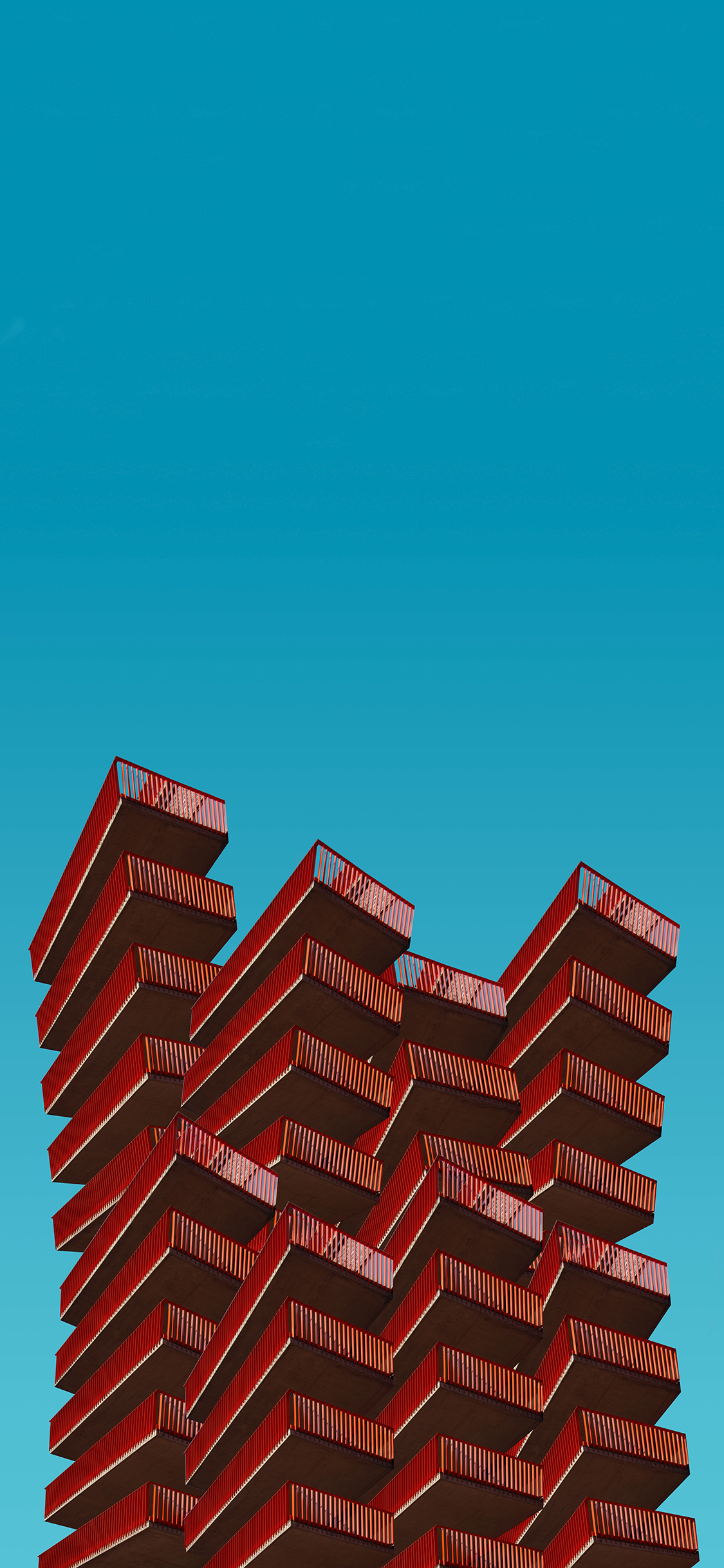 [2436×1125]建筑 高楼 设计 红色