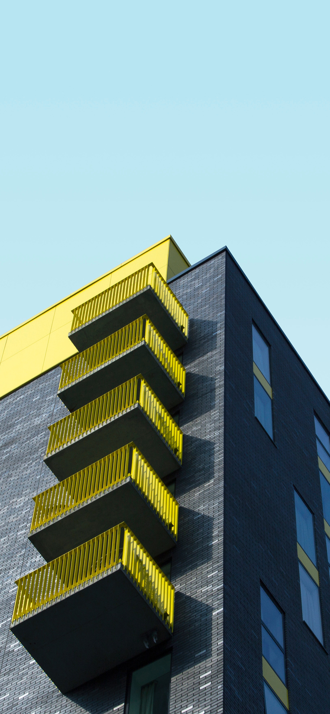 [2436×1125]建筑 高楼 阳台 设计 苹果手机壁纸图片