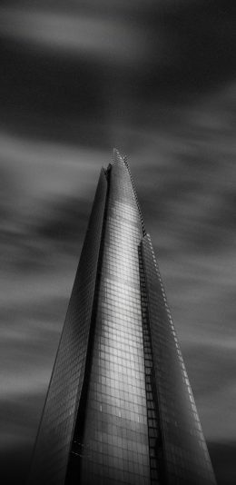 [2436x1125]建筑 高楼 黑色 设计 箭头 苹果手机壁纸图片