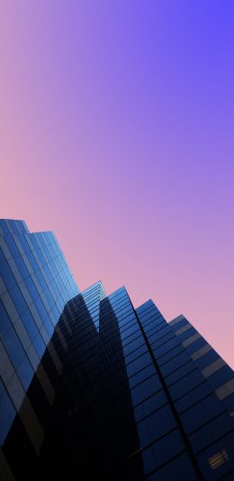 [2436x1125]建筑 高楼大厦 写字楼 太空 渐变 苹果手机壁纸图片