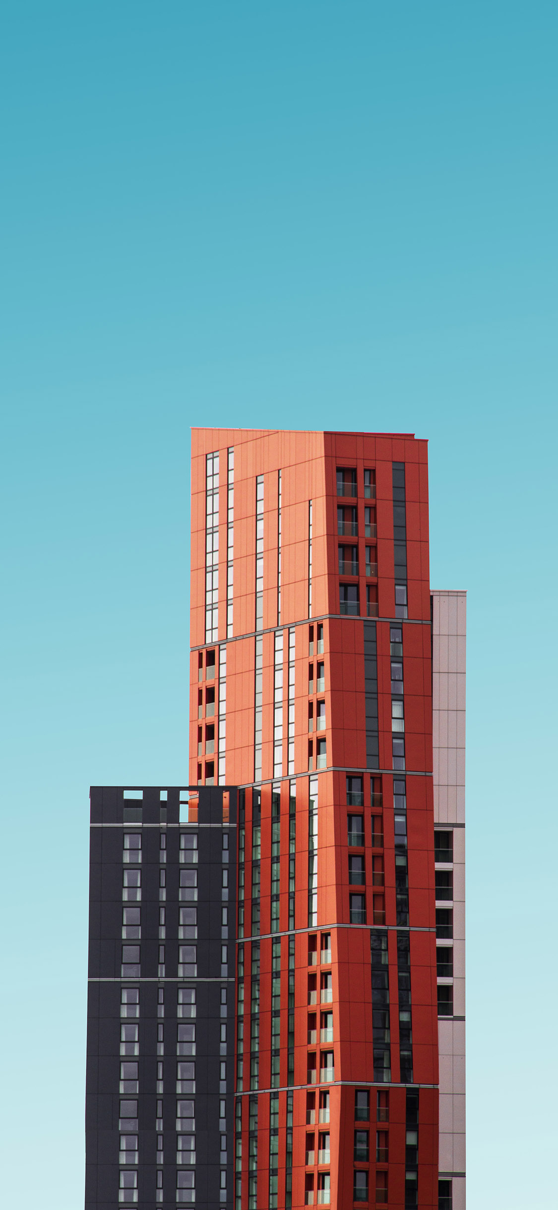 [2436×1125]建筑 高楼大厦 屹立 方正 苹果手机壁纸图片