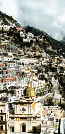 [2436x1125]异国风情 建筑 山峰 蓝天 苹果手机壁纸图片