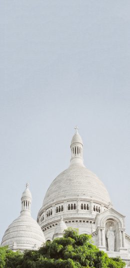 [2436x1125]异域风情 教堂 信仰 白色建筑 十字架 苹果手机壁纸图片