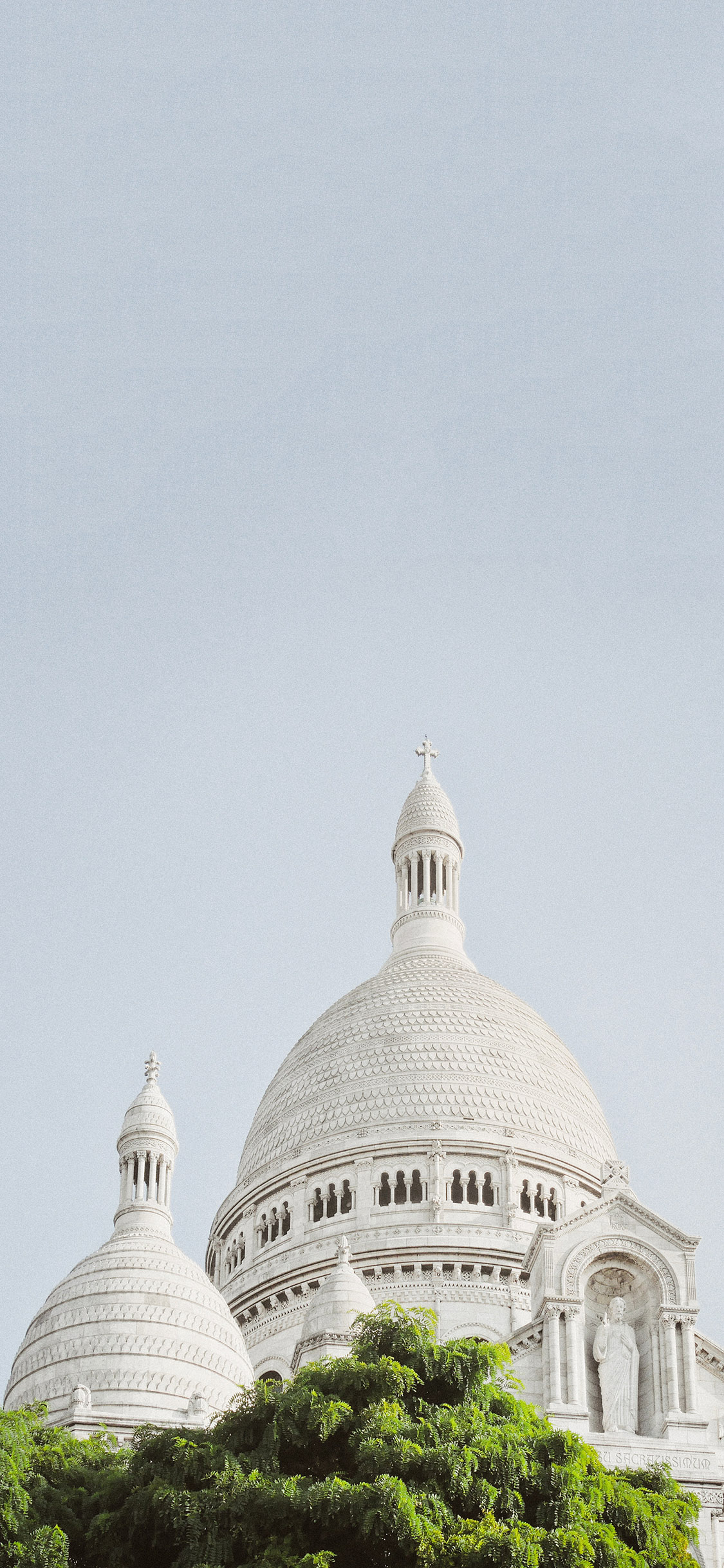 [2436×1125]异域风情 教堂 信仰 白色建筑 十字架 苹果手机壁纸图片