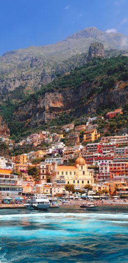 [2436x1125]意大利 五渔村 临海 房屋 彩色 苹果手机壁纸图片