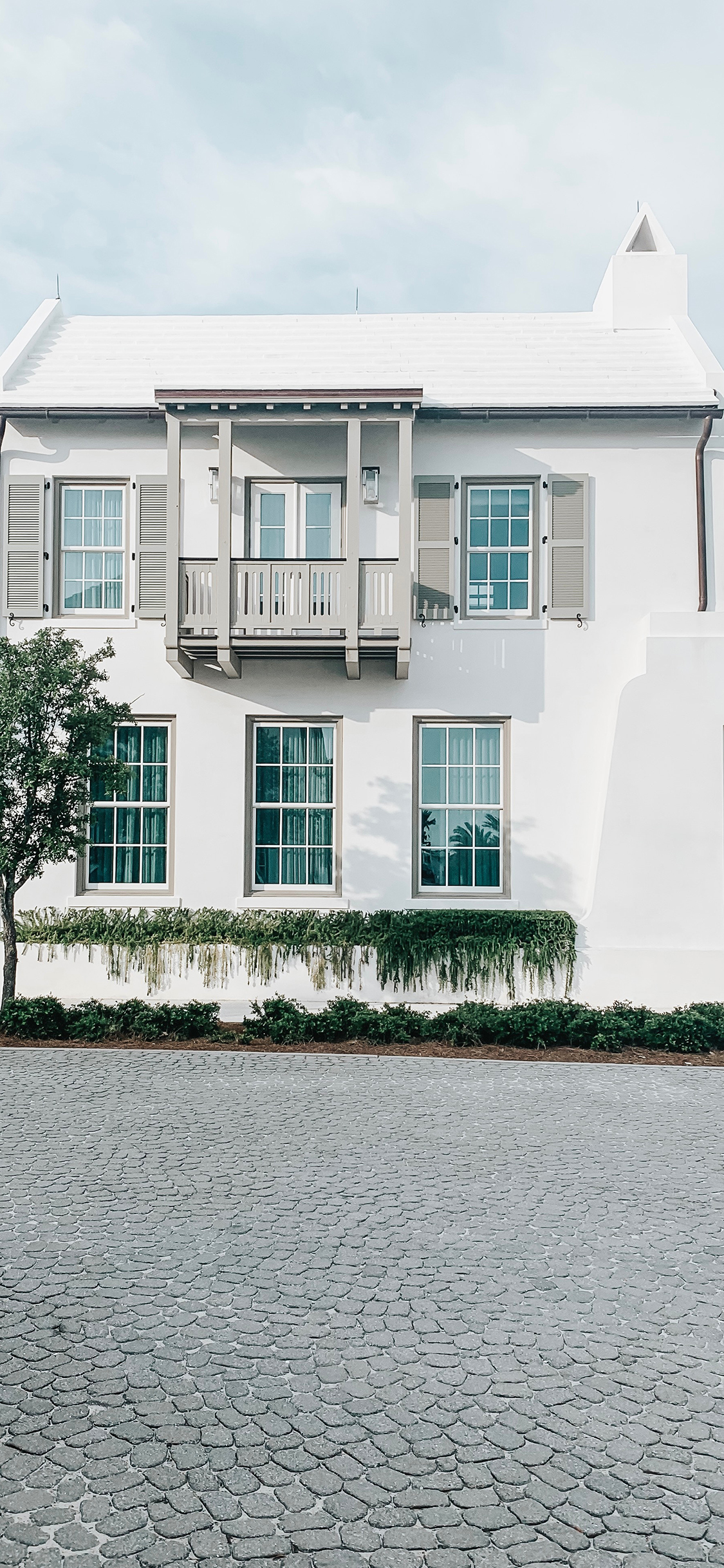 [2436×1125]房屋 建筑 楼房 道路 苹果手机壁纸图片